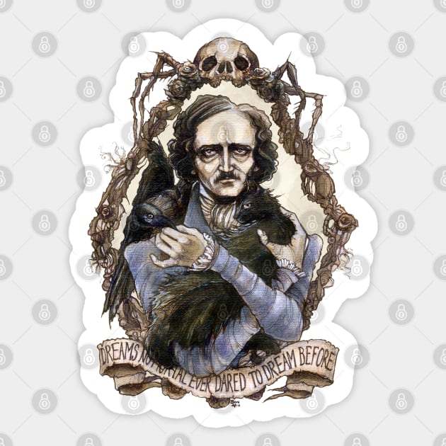 Poe & Friends Sticker by BohemianWeasel